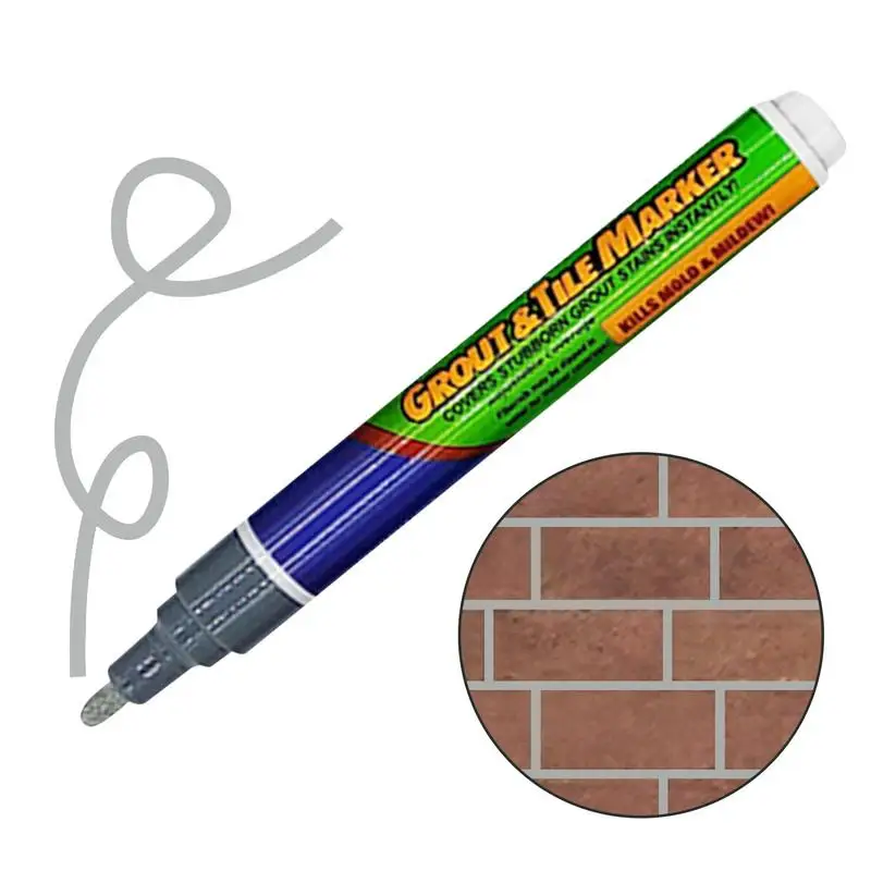 Tile Pen Wall Grout Restorer Pen Repair Marker Grout Filler Pen For Restoring Tile Wall Floor Bathrooms Kitchen Car Balcony Wall