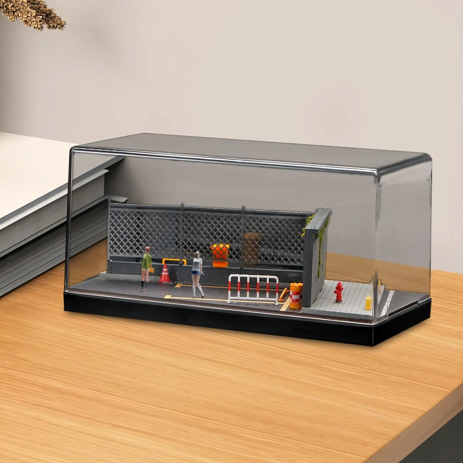 1/64 Diorama سيارة عرض حالة محاكاة سبيكة سيارة لعبة مجسمة عرض موقف #3