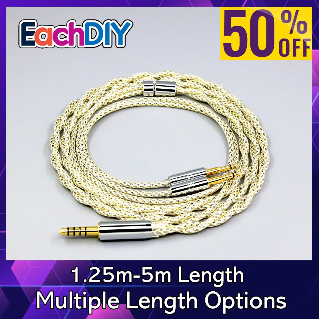 

Кабель для наушников TypeS 23AWG Litz Shielding SilveOCC для Sivga Phoenix SV021 Oriole PII Apollo Aiva, двойной, 2,5 м, LN008916