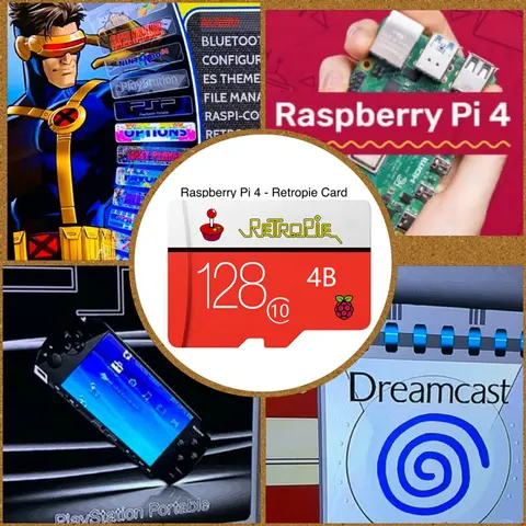RetroPie SD Card 128GB For Raspberry Pi 4 14000+ Games 45+ Emulators Preloaded Diy Emulation Station ES NES FC PS NEOGEO PSP PC