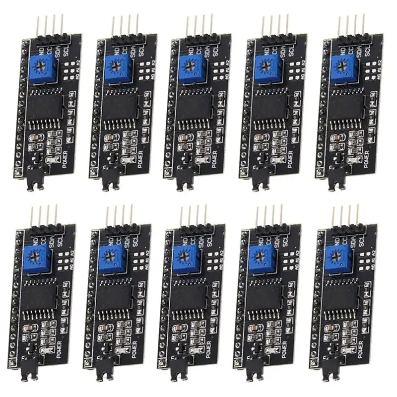 

Модуль адаптера для ЖК-дисплея A28Q-10PCS PCF8574 IIC I2C LCD1602 2004, плата последовательного интерфейса IIC 5В для Arduino, запчасти для роботов