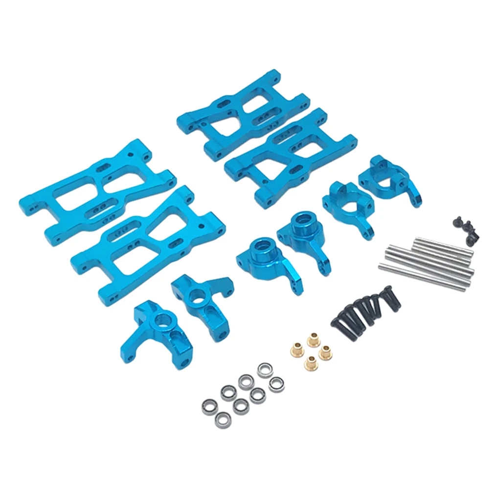 10pcs Aluminum Alloy Rear Lower Suspension Arm Steering Cup Upgrade set for Wltoys 144001 1/14 RC Car Part