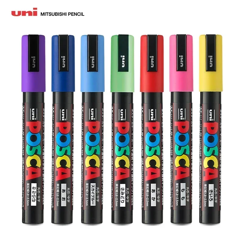 Uni Posca PC-1M 3M 5M marker pen, acrylic paint acrylic paint pen full color markers art supplies stationery painting graffiti image 3