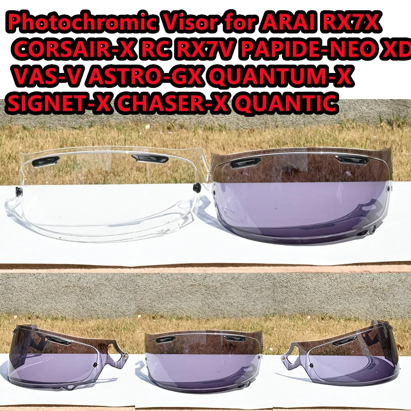 Photochromic Visor for ARAI RX-7X RX7X CORSAIR-X RC RX-7V RX7V PAPIDE-NEO XD VAS-V ASTRO-GX QUANTUM-X SIGNET-X CHASER-X QUANTIC