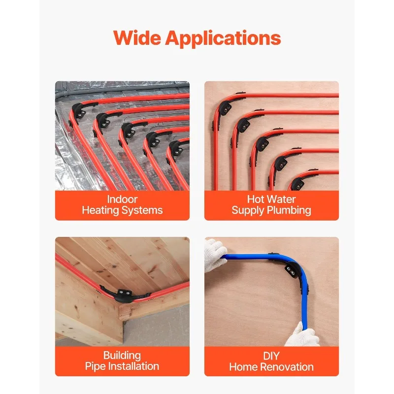 Supporto per piegatura tubi PEX Tubi PEX da 1/2" Supporto per curvatura a gomito a 90 gradi 20 pezzi