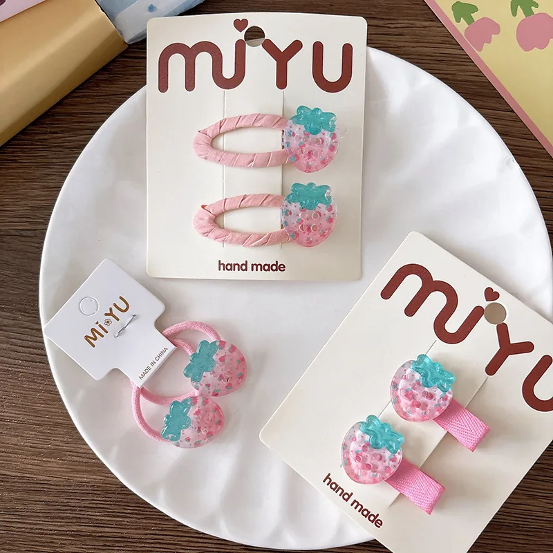 

Kids Hair Clips Non Slip Barrettes Cute Adorable Strawberry Cartoon Hairpins For Baby Girls Toddlers No Pull Hair Accessories
