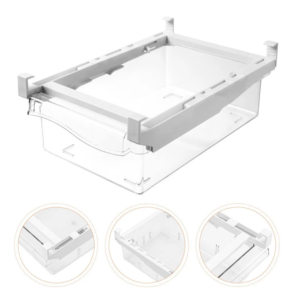

Refrigerator Storage Box Drawer Type Food Container Fridge Organizer Plastic Crisper Retractable Fruit Keeper Sliding