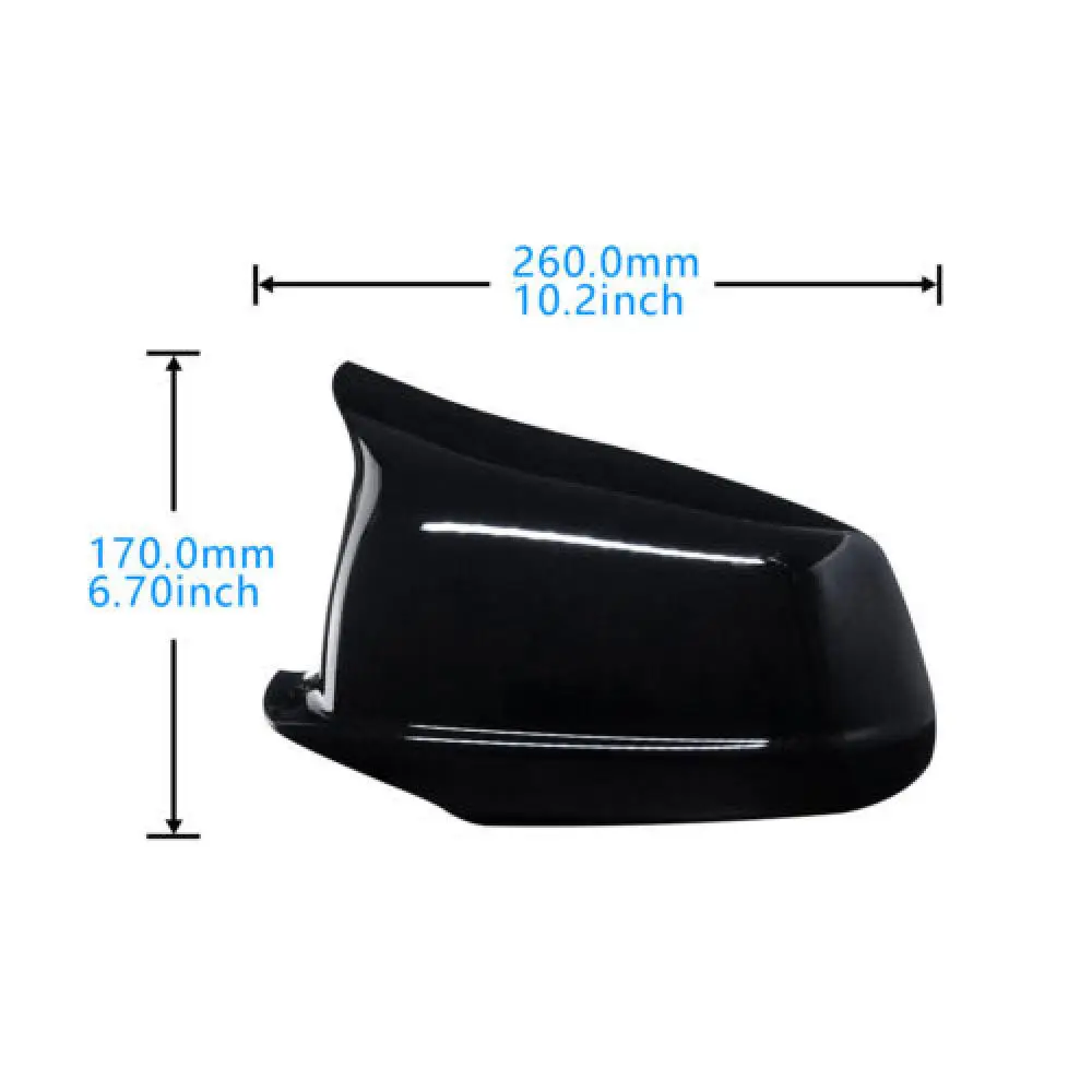 Gloss Black Wing Rearview Mirror Cover For BMW 5 Series F10 F11 Sedan 2011-13