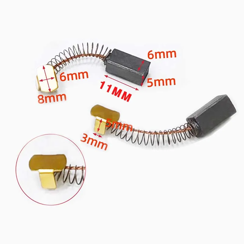 2pcs Carbon brush,brush for Marine radar special motors,5*6*11/5*6*12/5*6*15/5*6*16mm apply for FURUNO/JRC/ANRITSU