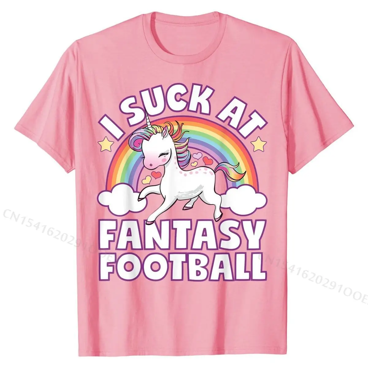 I Suck At Fantasy Football Shirt Unicorn Funny Draft Party T-Shirt T Shirts Custom Hot Sale Men Tops Tees Custom Cotton