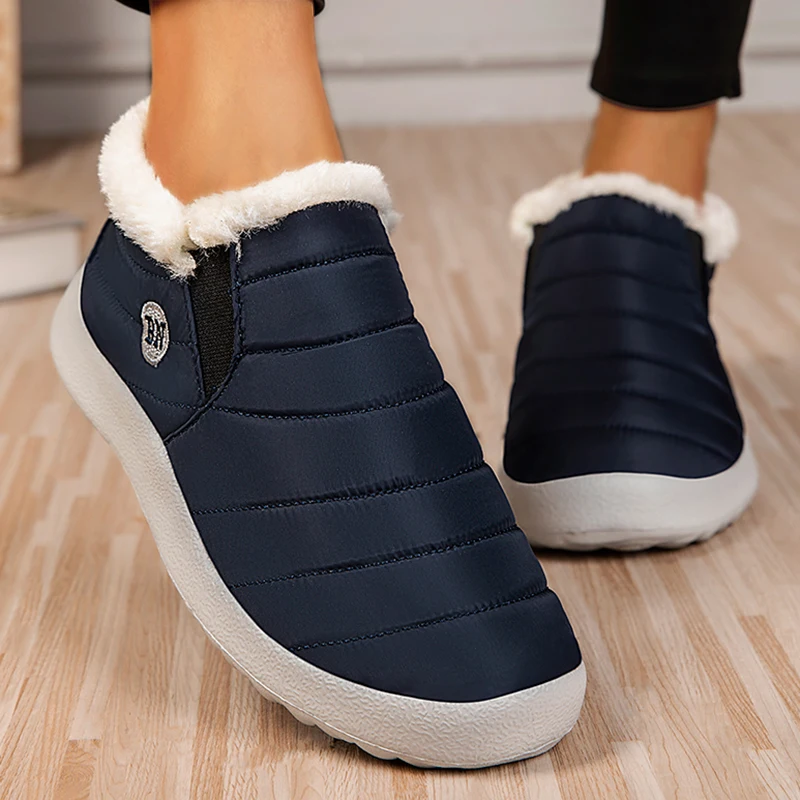 Snow Women Boots Soft Shoes For Women Fur Women Shoes Keep Warm Ankle Boots Plush Shoes Woman Platform Winter Boots Botas Mujer