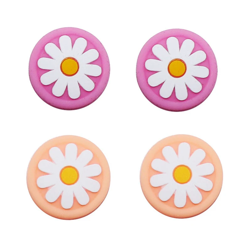 4 Buah Aksesori Tutup Tongkat Pegangan Silikon untuk Tutup Pelindung Sakelar Nintendo Joycon untuk Pengontrol Joystick Gamepad NS Lite