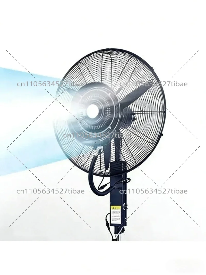 26 Inch Indoor Outdoor OX Fan with Mist Spray Humidifier Cooling Electric Stand - Industrial Grade Fan