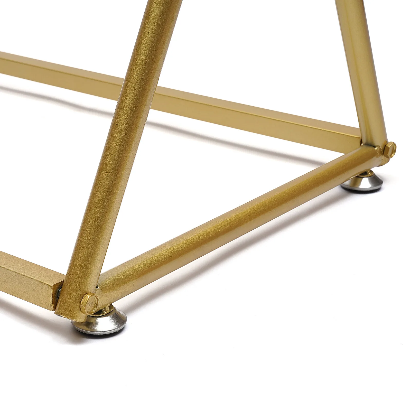 رف ملابس صناعي ذهبي عتيق حامل ملابس حديد قائم بذاته 47.24*15.75*62.99in