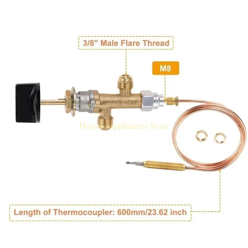 D0AB Fireplaces Flame Failure Valves مع مجموعة إشعال زر الضغط لشواء الغاز
