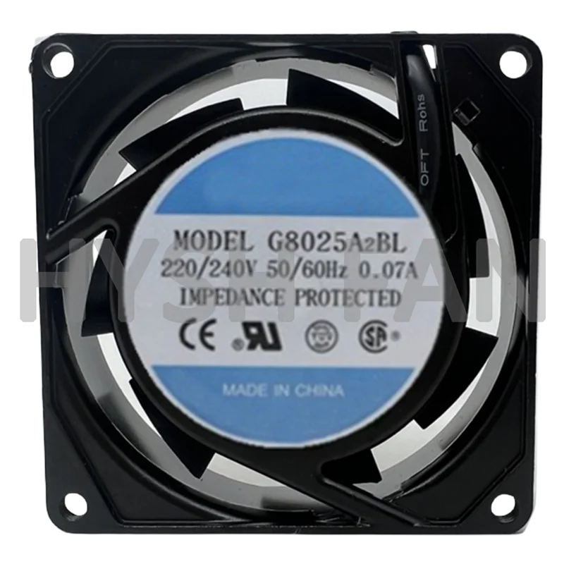 G8025A2BL 220/240V 50/60Hz 0.07A 8025 Aluminum Fan