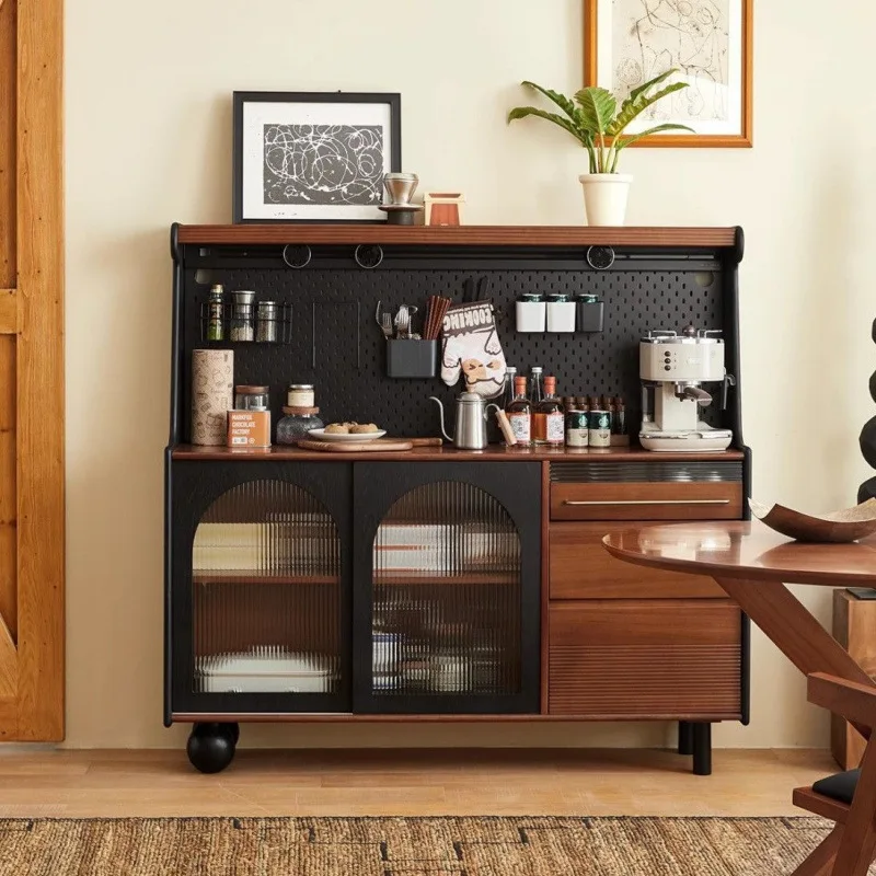 

Французский обеденный боковой шкаф из цельного дерева, встроенный настенный шкафчик для гостиной, средневековый боковой шкаф, соответствующий цвету, ретро-хранение