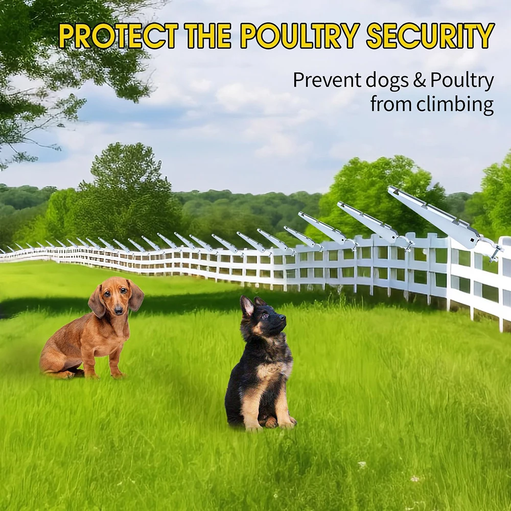 1 Uds. Brazo de alambre de púas, brazo de extensión, alambre de púas para cerca de acero galvanizado sumergido en caliente de 4,45 cm, todos los pernos que incluyen hebilla de malla de riel superior