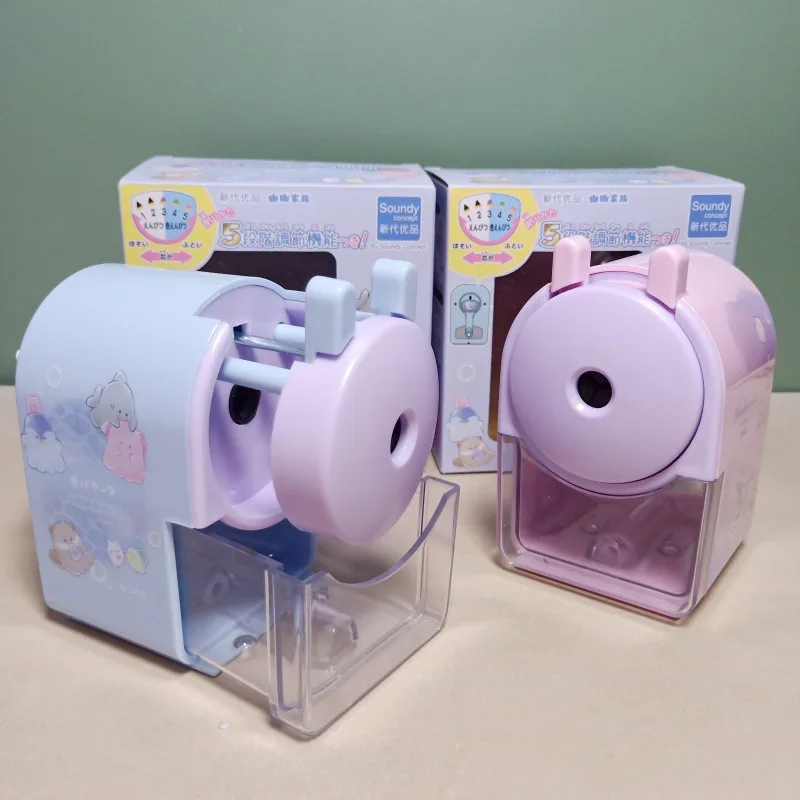 Cute Cartoon Pencil Sharpeners Creative Macaron Colors Hand Cranked Pencil Sharpener Office Supplies Back To School Gifts