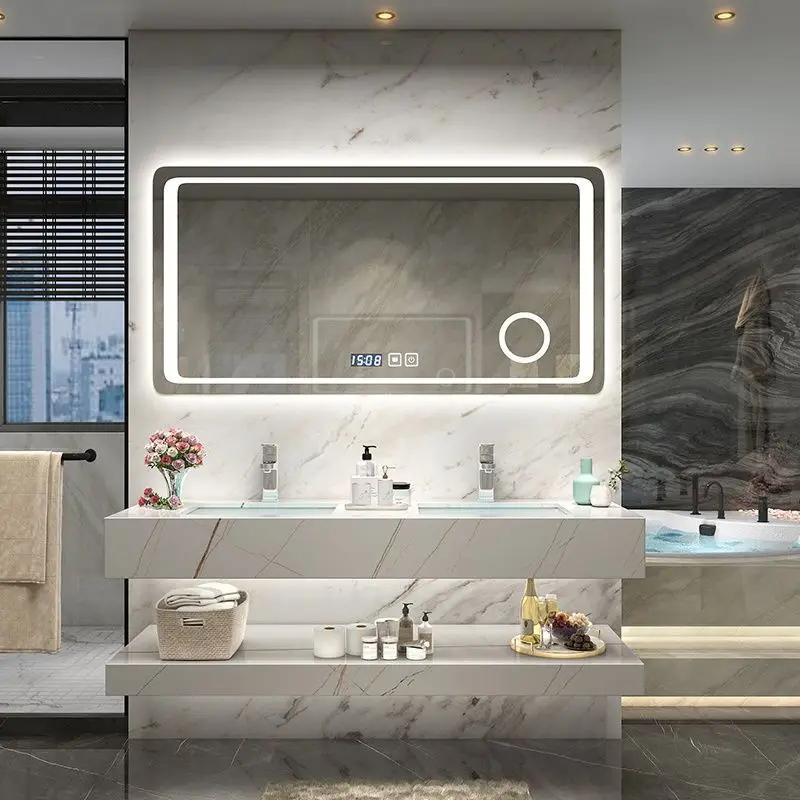 Slate integrated basin bathroom cabinet combination simple modern  intelligent light luxury