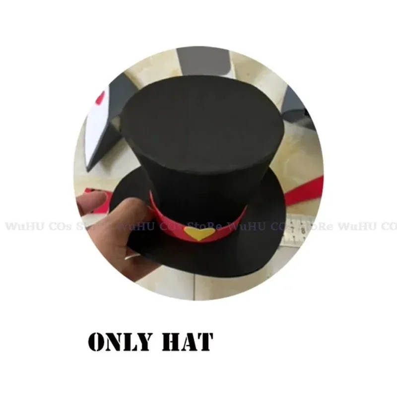 AIAI 2025Husk uniforme Hazbin Hotel Husk disfraz de Cosplay para fiesta de Halloween trajes negros con sombrero orejas Eyeb
