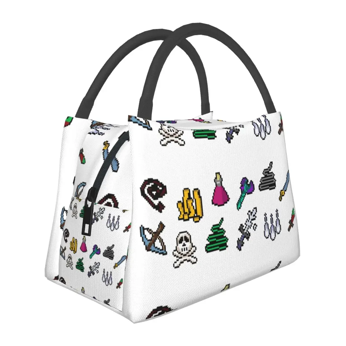 

Old School Runescape Player Killing Bundle Lunch Bags Insulated Bento Box Resuable Lunch Tote Picnic Bags for Woman Girl Work