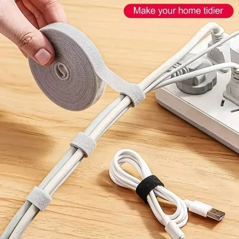 Data Cable Storage Artifact Back-to-back Velcro Zip Ties Nylon Self-adhesive Hook and Loop Hair Body Line Ties Plant Ties