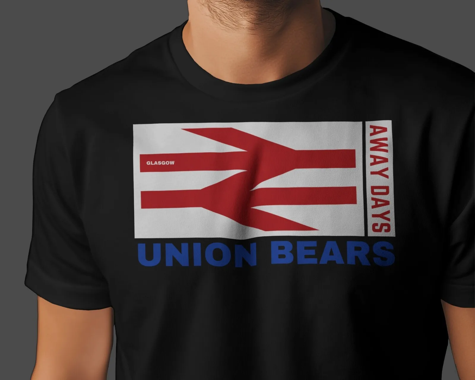 تي شيرت UNION BEARS Away Days |   البلوز رينجرز المشاغبين الأبروكس |   غلاسكو يوني Org