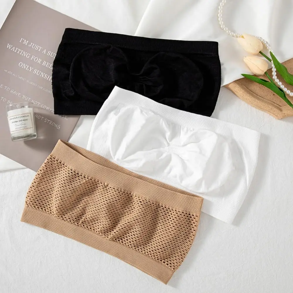 Women’s Strapless Seamless Tube Top Bra Anti-Slip Wireless Bandeau for Summer Outfit image 4
