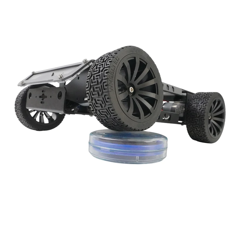 エンコーダーモーターとスイングアームサスペンションを備えたゴム車輪付き金属スマートシャーシ - DIYロボットカー開発に最適