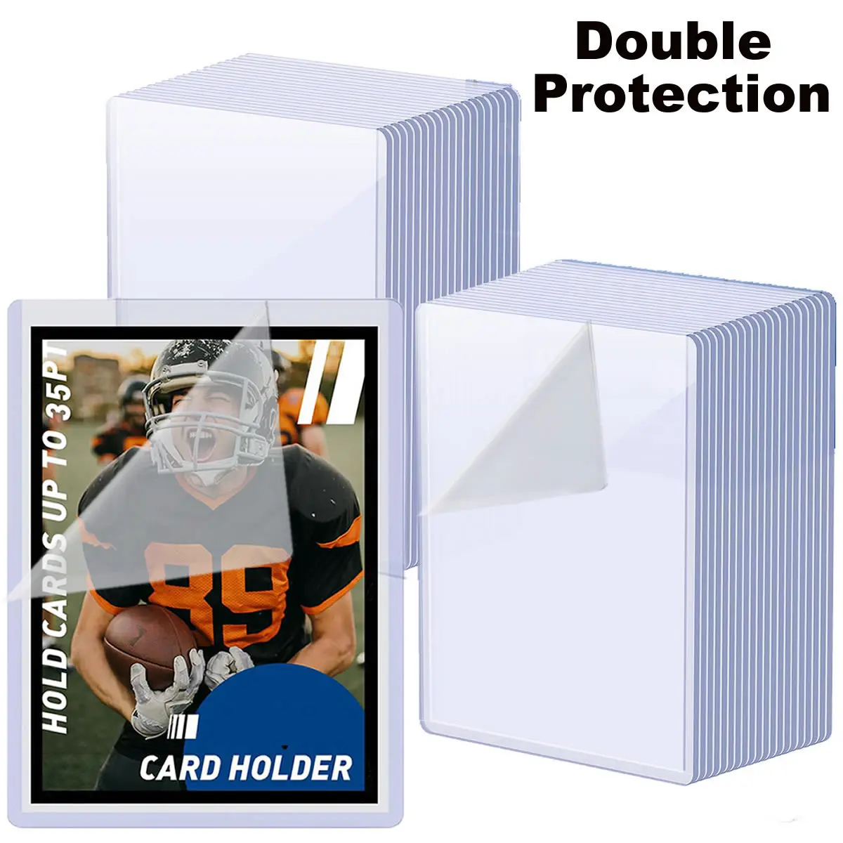 25-100 قطعة حافظة بطاقات صلبة حامل مضاد للخدش حامي تحميل علوي مناسب لـ YuGiOh بوكيمون سبورتس جمع بطاقات تخزين لعبة #1