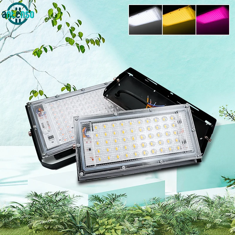 

Latest Growing Lamps AC 220V Led Full Spectrum Plant Floodlight Greenhouse Plant Grow Light EU Plug Multiple Colors Available