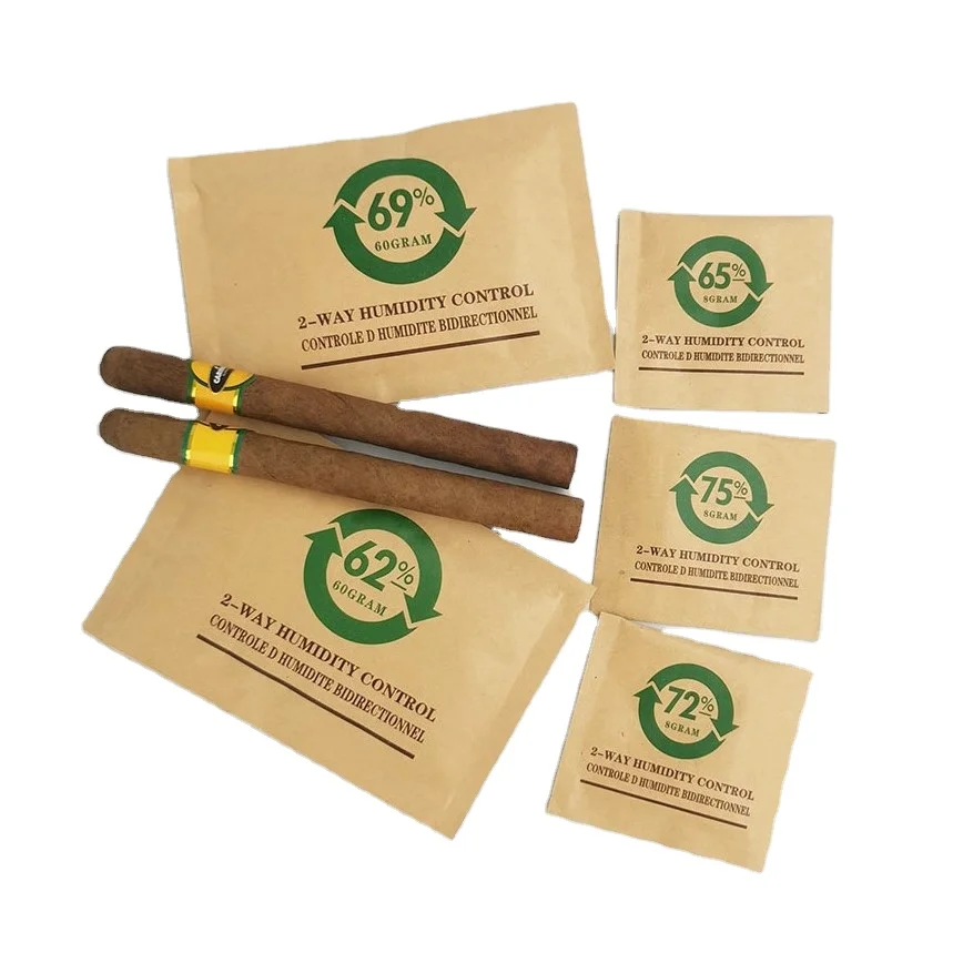 

4 packets 60g RH 62 69 humidor cigar hydration 2 way humidity control packs