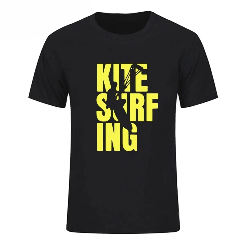 New Tshirts Kitesurfing Boarding Surfinger Harajuku Tees Streetwear Short Sleeve Top Clothing Black Tee Shirt for Men Streetwear