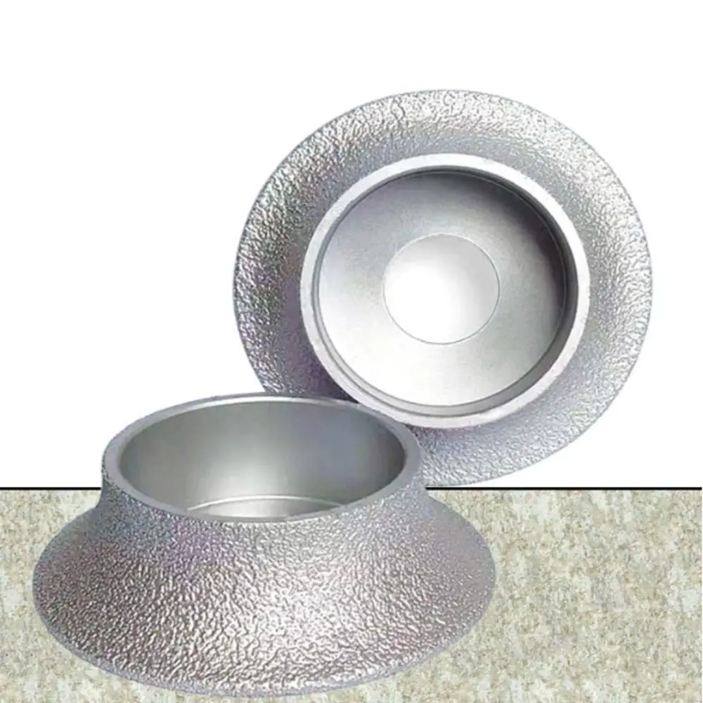 Mola smeriglio di forma rotonda Foro pergolato Bordo francese Ruota smeriglio brasata sotto vuoto Varie forme Bordo semicircolare