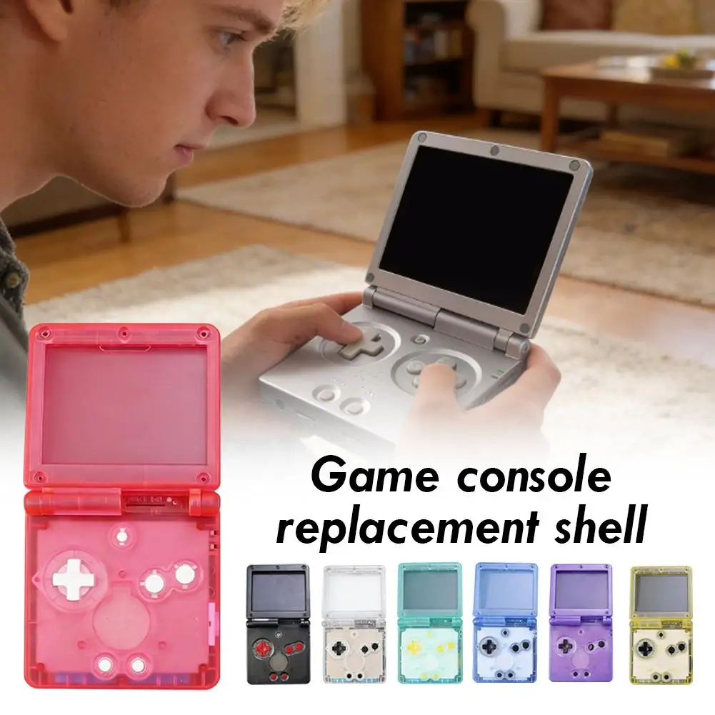 

Прозрачный сменный корпус для GBA SP, полный ремонтный комплект с кнопками и винтами, кастомный чехол для Gameboy Advance SP
