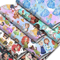 Disney księżniczki Bella 20*33cm sztuczna skóra Roll arkusze tkaniny syntetyczne torby na kolczyki kokardka biżuteria portfel do rękodzieła