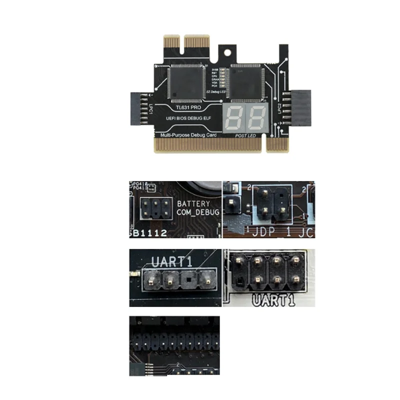 Cartão Diagnóstico LPC Motherboard, Analisador, Cartão de Depuração, PCI, PCI-E, Kit Pós Teste, J04