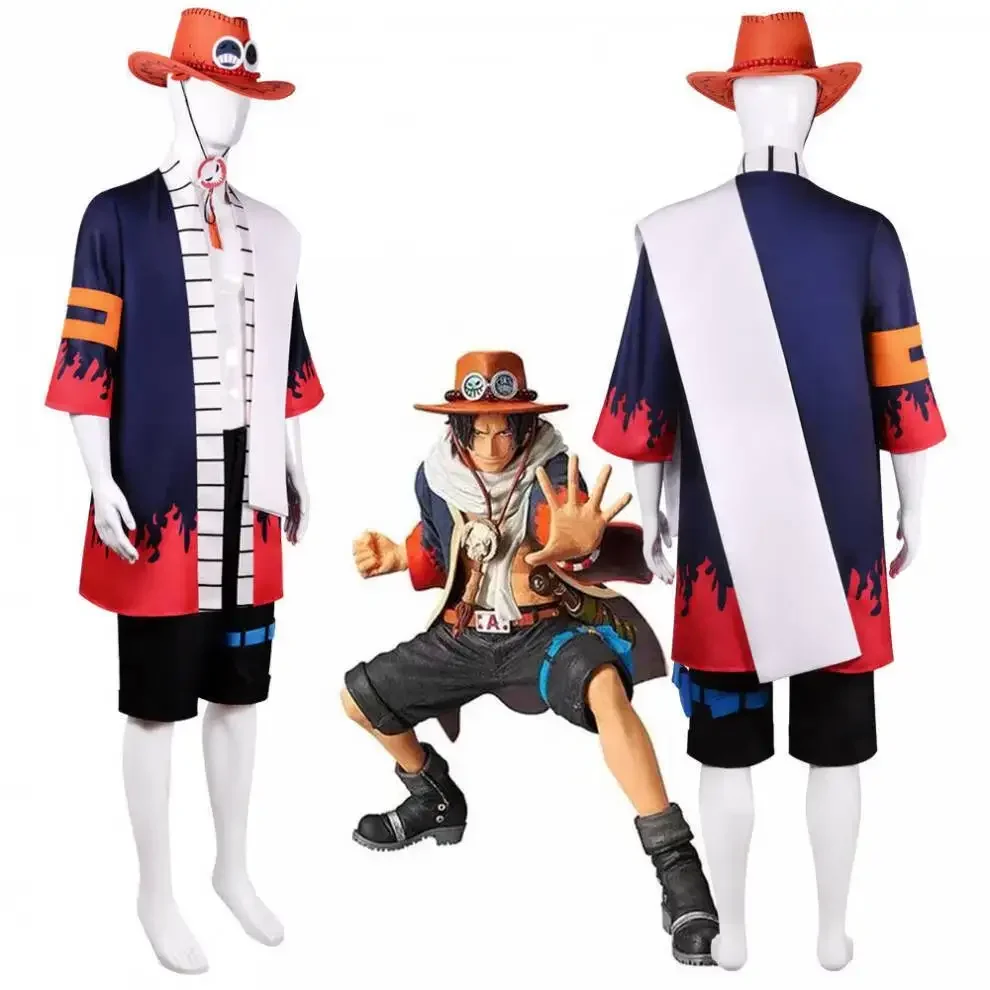 

CosplayAnime Portgas D Ace Cosplay Costume Coat Shorts Hat Suit Carnival Party Performance Christmas Halloween Adult Kimono Unif