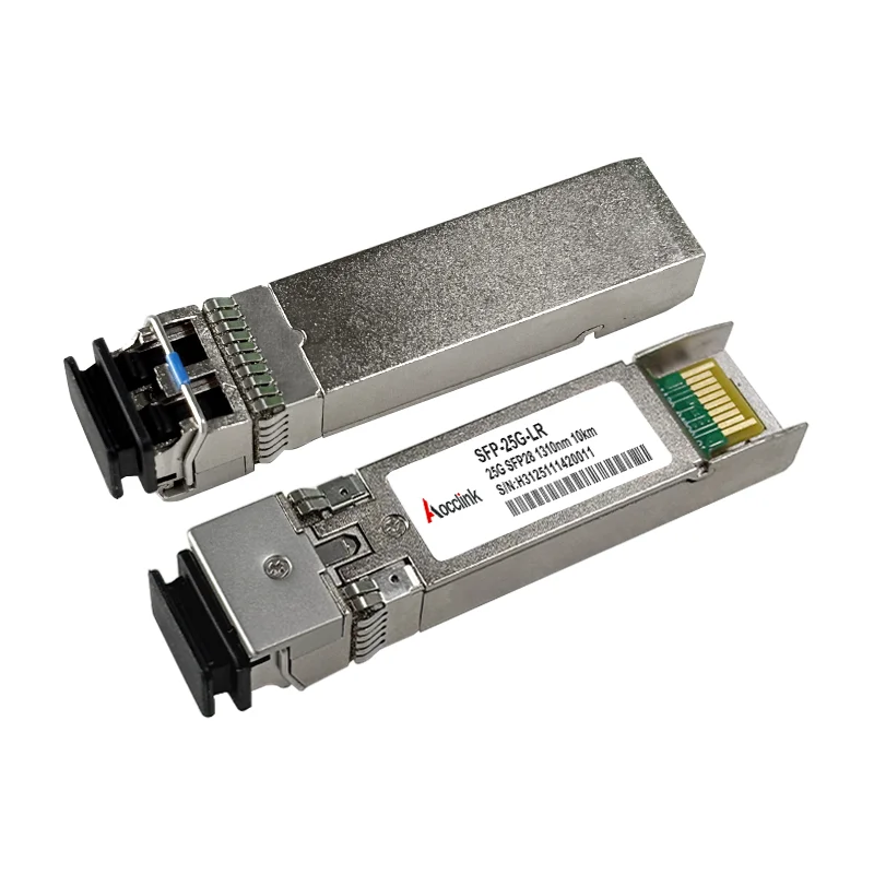 25G SFP28 LR Optical transceiver module, 1310nm, 10km single-mode dual-fiber LC, Ethernet switch Nokia compatible, supports DDM