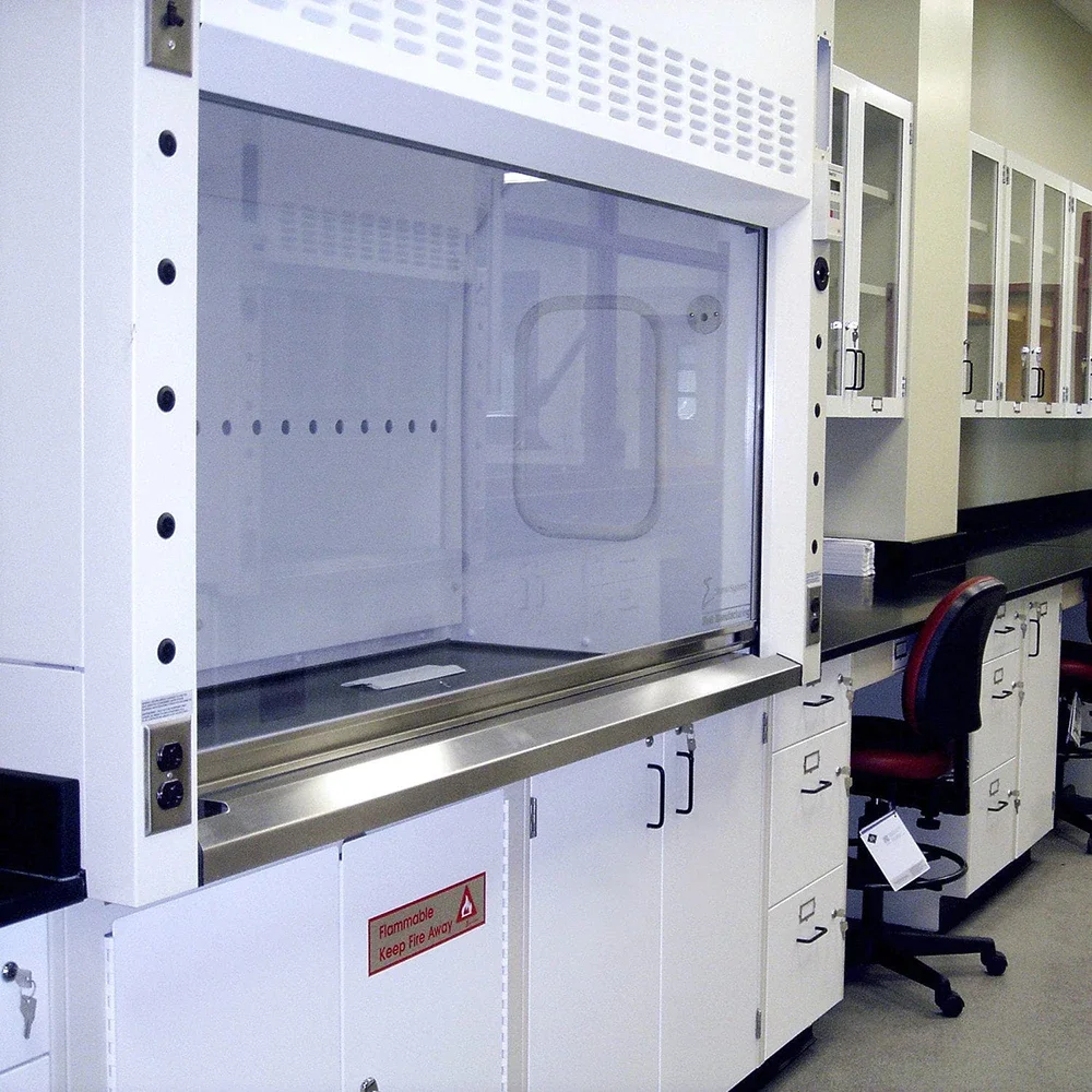 Factory Directly Sale Chemical Exhaust Color Customized Lab Used Steel Fume Hoods With Internal Scrubber