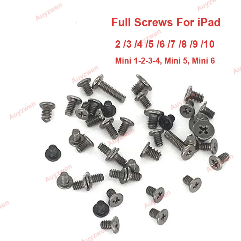 Full Set Screws Replacement Repair Parts with Bottom Pentalob Screws for iPad 2 3 4 5 6 7 8 9 10 for iPad mini 1 2 3 4 5 6