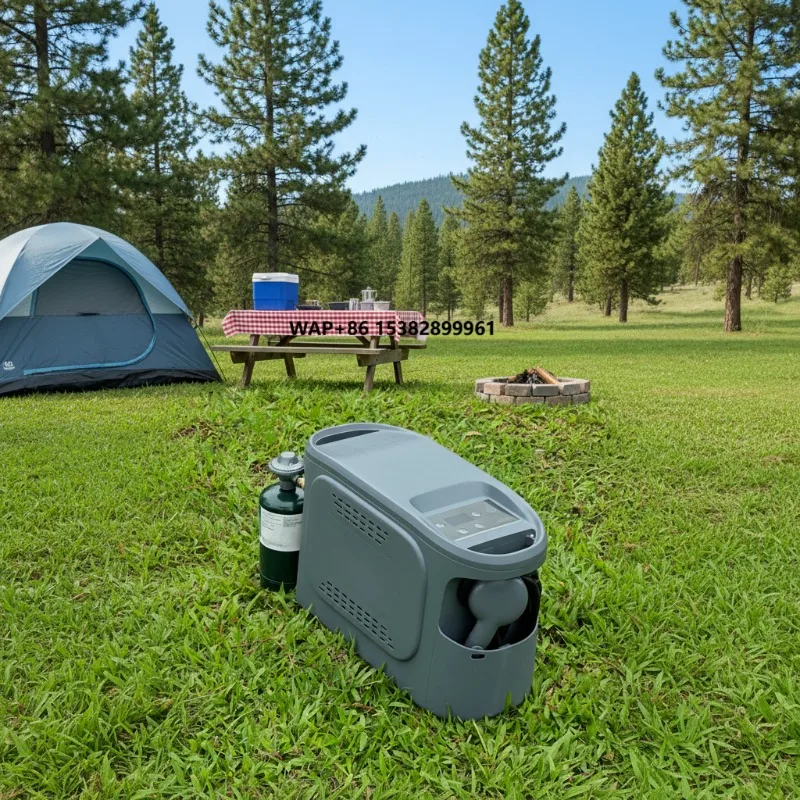 Foldable Eco-Friendly Portable 6L Gas Water Heater with Propane/Butane Fuel-Space-Saving Design for Camping & Caravan Use