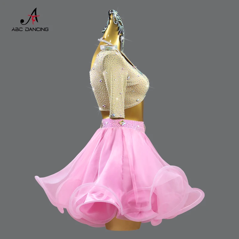 Latin Dance Practice Clothing Dancewear Top Ballroom Skirt Womens Evening Dress Party Stage Costume Sport Competition Customized