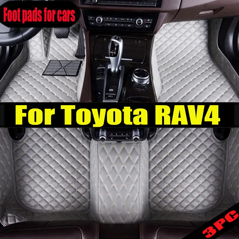 

Car Floor Mats For Toyota RAV4 Vanguard XA30 2006~2012 Carpet Auto Durable Rugs Luxury Leather Mat Anti Dirt Pad Car Accessories