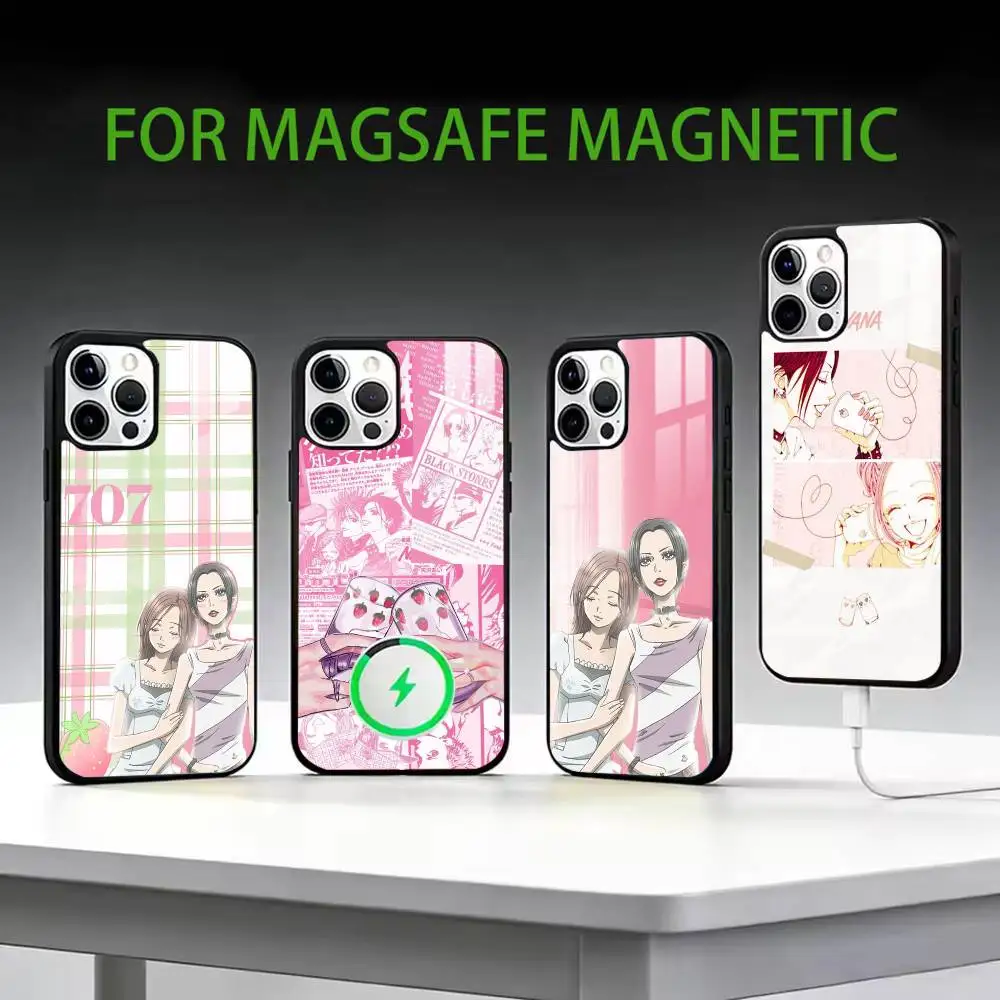 

Japan A-Anime Nana Oosaki Phone Case For iPhone17,16,15,14,13,12,11 Plus,Pro Max Magnetic For Magsafe Wireless Charging