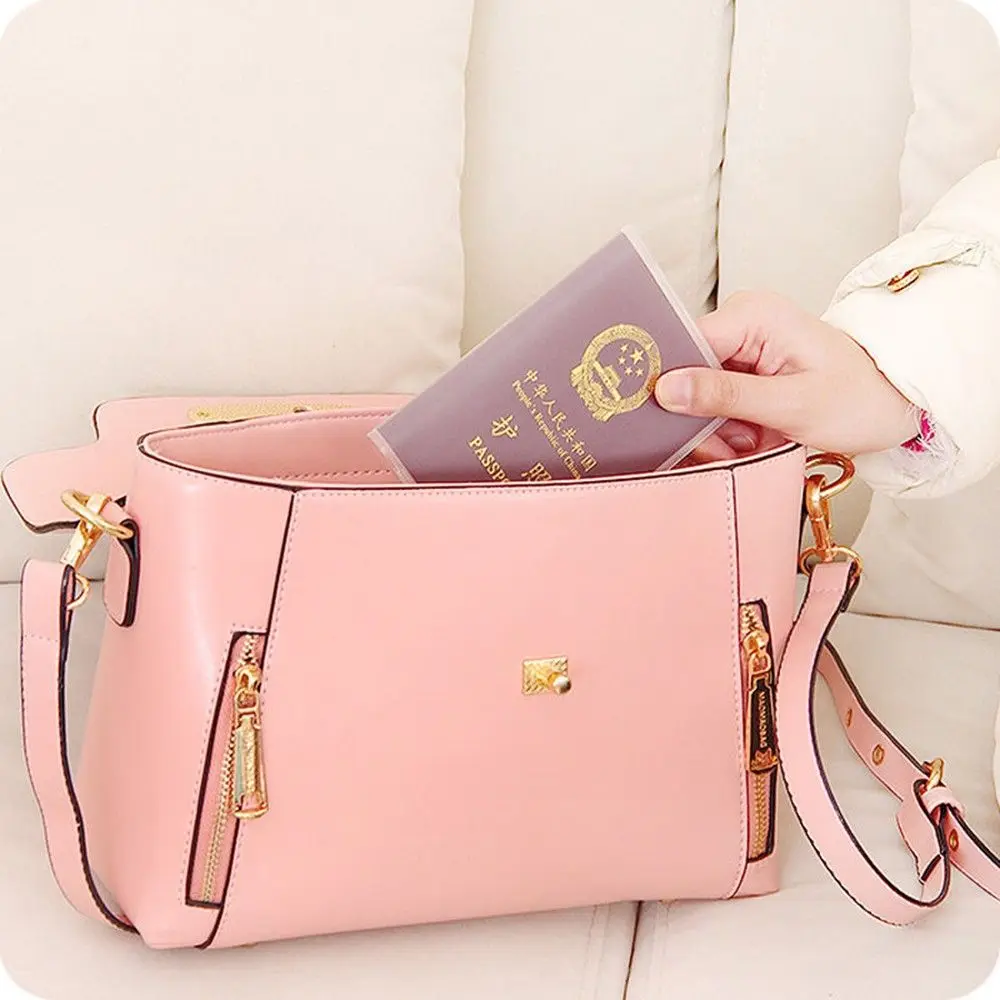 PVC Protective Organizer Waterproof Sleeve Travel Protector Transparent Holder ID Card Protective Case Passport Case