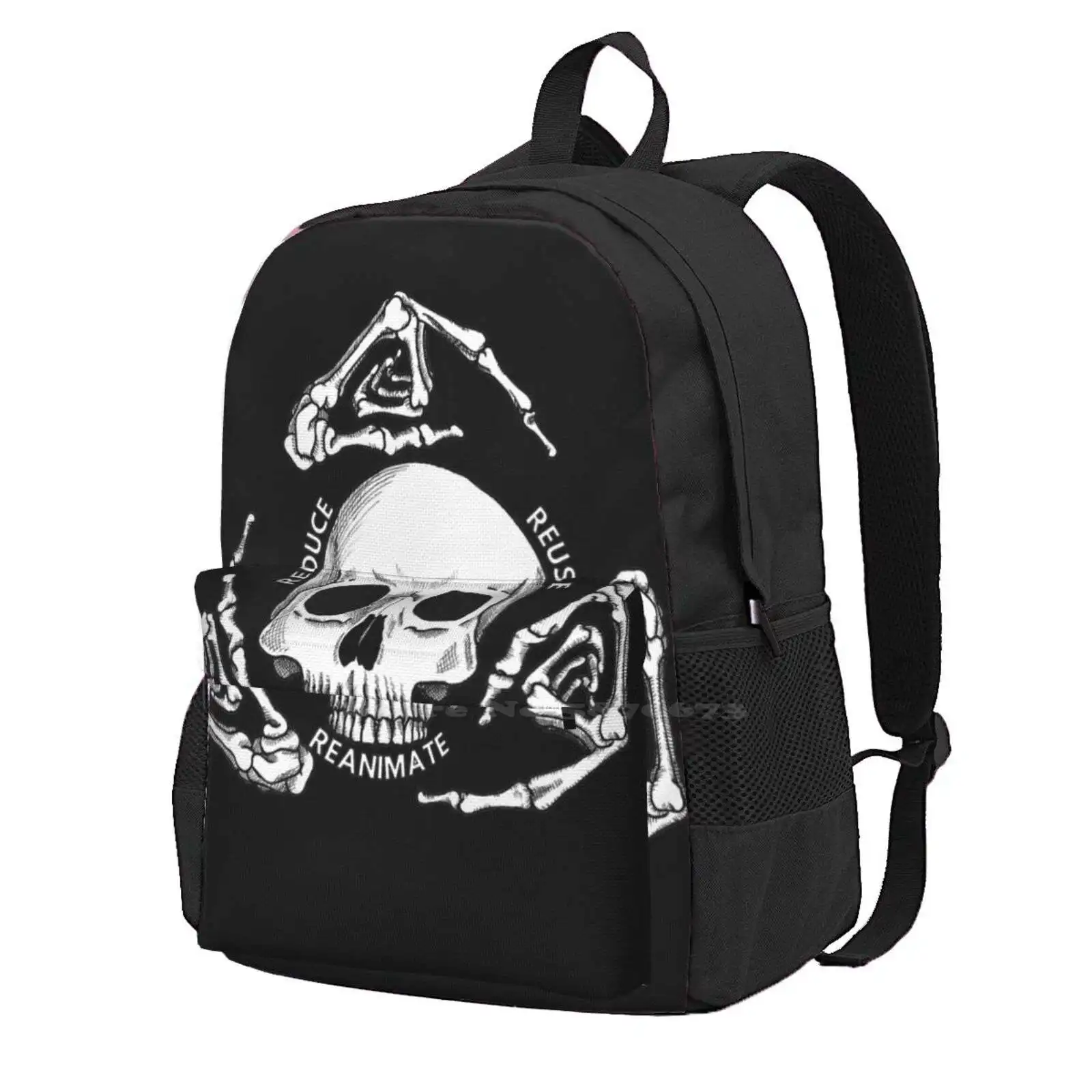 Reduce Reuse Reanimate Backpack For Student School Laptop Travel Bag Reduce Reuse Recycle Necromancy Revenant Harrow Gideon