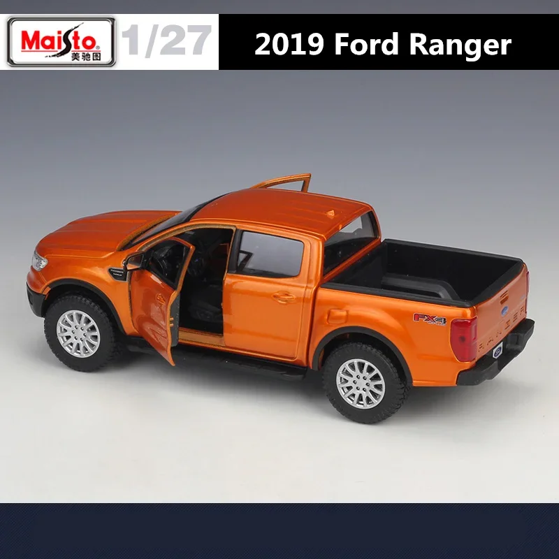 1:24 2019 Ford Ranger Alloy Pickup Car Model Diecasts Metal Off-road Vehicles Model High Simulation Collection Gifts