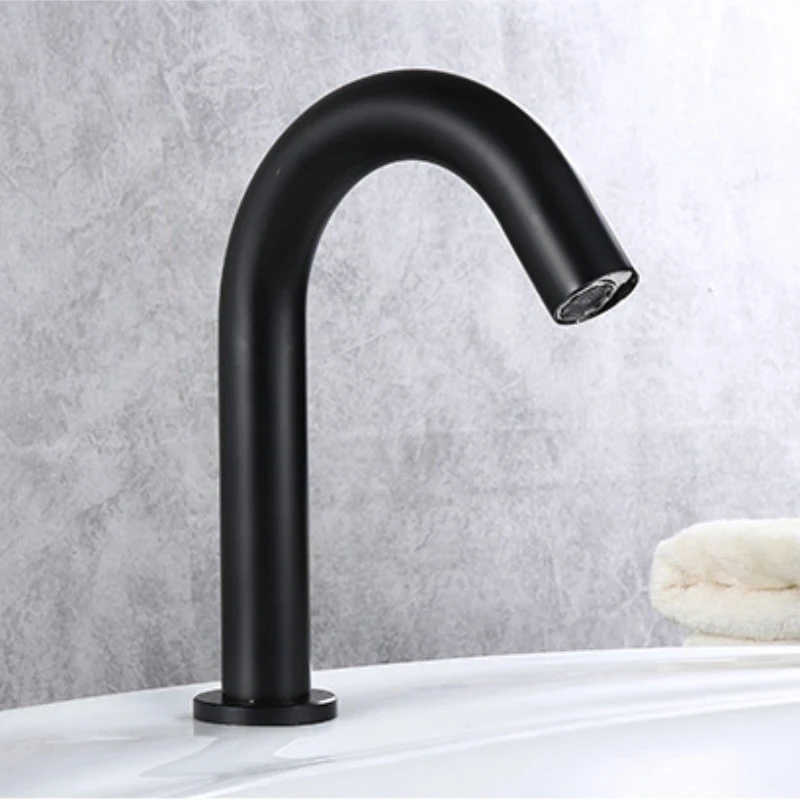 Black Kitchen Touchless Faucets Luxury Elbow Infrared Sink Mixer Smart Bathroom Sensor Faucet Basin Auto Faucet Brass Vanity Tap